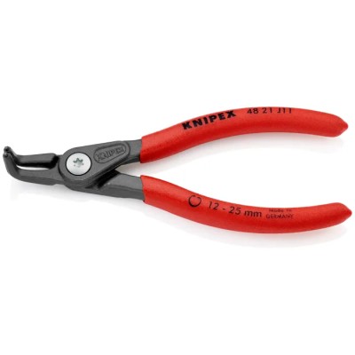Knipex 1-Piece External Circlip Plier, 130mm Overall Length, Polished Finish, Chrome Vanadium Steel 48 21 J11