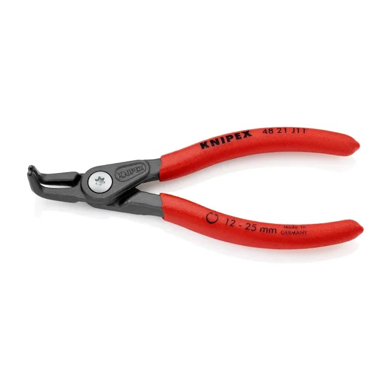 Knipex 1-Piece External Circlip Plier, 130mm Overall Length, Polished Finish, Chrome Vanadium Steel 48 21 J11
