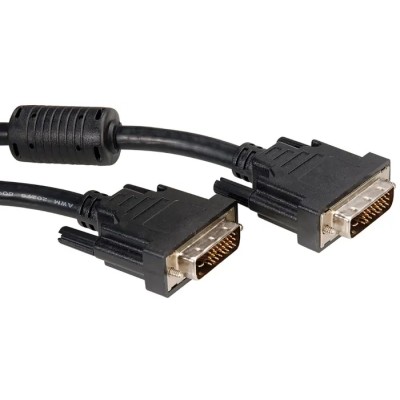 Roline Male DVI-D to Male DVI-D Cable 5 m Black Polyvinyl Chloride Jacket 11.04.5555-10