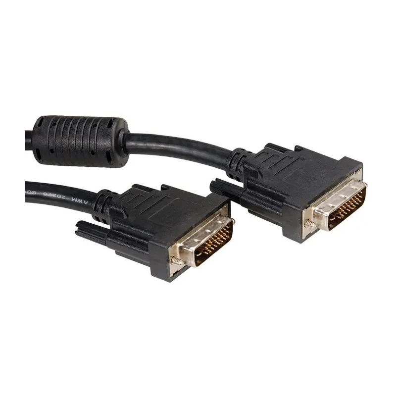 Roline Male DVI-D to Male DVI-D Cable 5 m Black Polyvinyl Chloride Jacket 11.04.5555-10