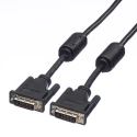 Roline Male DVI-D to Male DVI-D Cable 5 m Black Polyvinyl Chloride Jacket 11.04.5555-10
