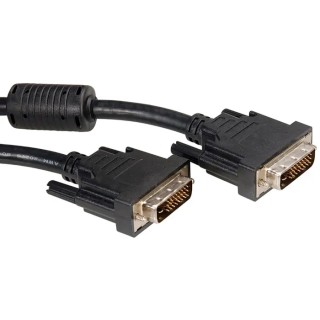 Roline Male DVI-D to Male DVI-D Cable 2 m Black Polyvinyl Chloride Sheath 11.04.5525-25