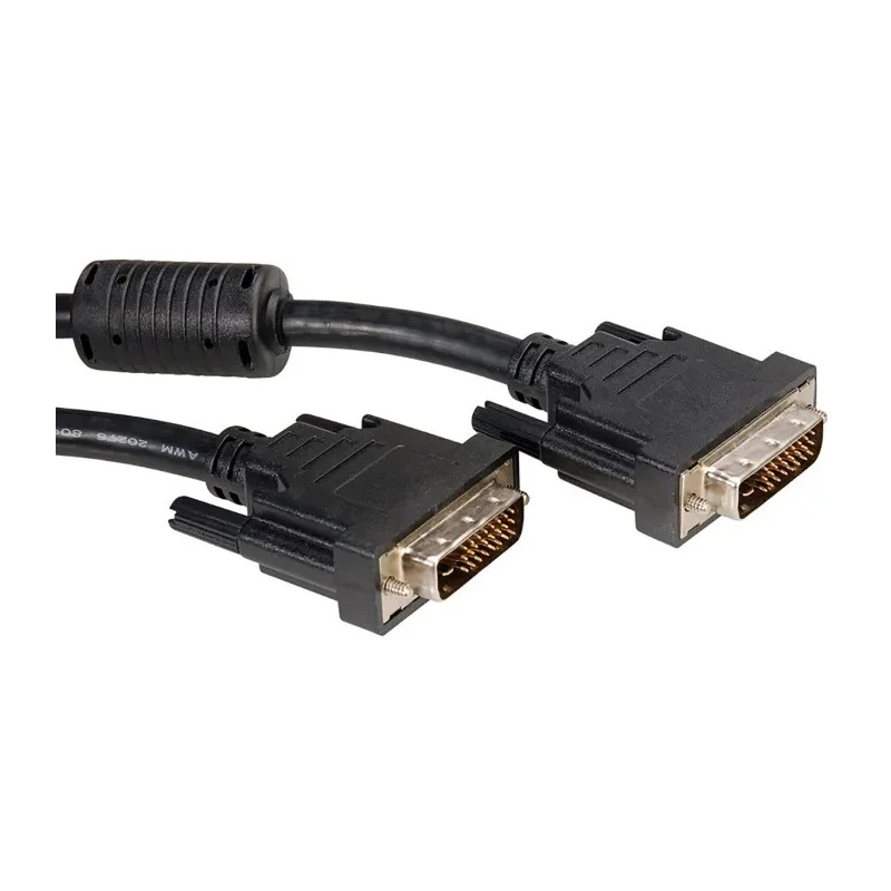 Roline Male DVI-D to Male DVI-D Cable 2 m Black Polyvinyl Chloride Sheath 11.04.5525-25