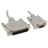 Roline Male D-Sub 25-Pin, D-Sub 9-Pin to Female RS232 Serial Cable 1.8 m PVC Jacket 11.01.4618-50