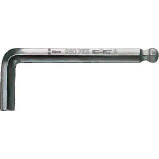 Wera L Metric Hex Key Set Chrome Plated Hex Size 10 mm, Long and Short Arm 125 mm 05133158001