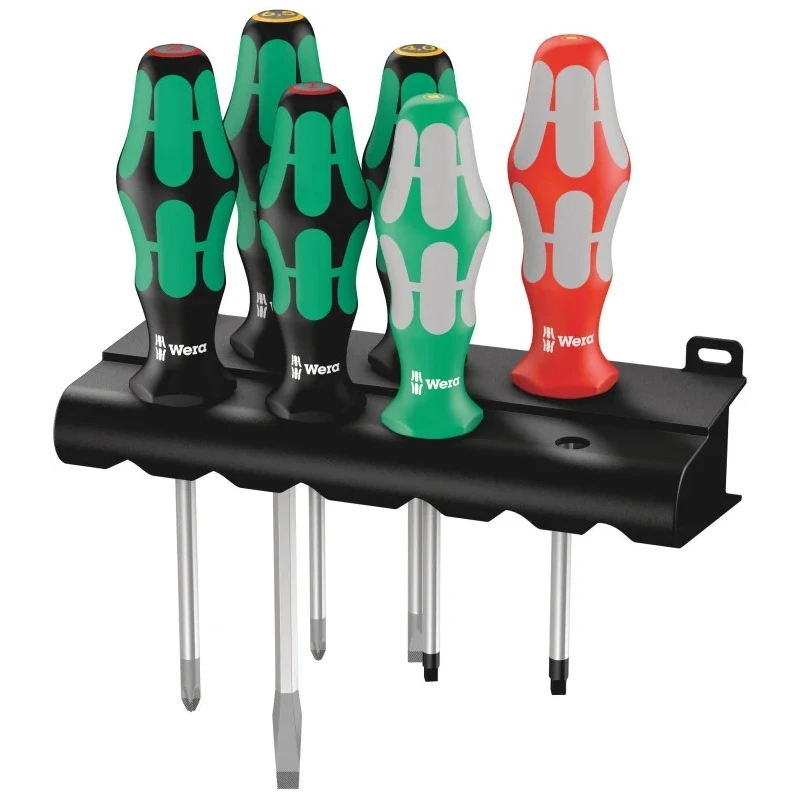 Wera Phillips, Slotted, Square Standard Screwdriver Set 6-Piece 05026360001