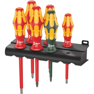 Wera Insulated Phillips, Slotted, Square Screwdriver Set 6-Piece 05347777001