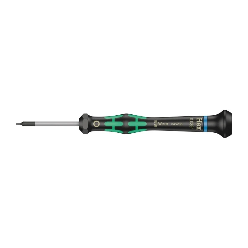 Wera Precision Screwdriver 0.035 in Tip, 40 mm Blade, 137 mm Overall 05345285001