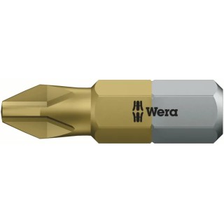 Wera Screwdriver Bit Titanium Nitride Coated 25 mm PH2 Tip 05480172001