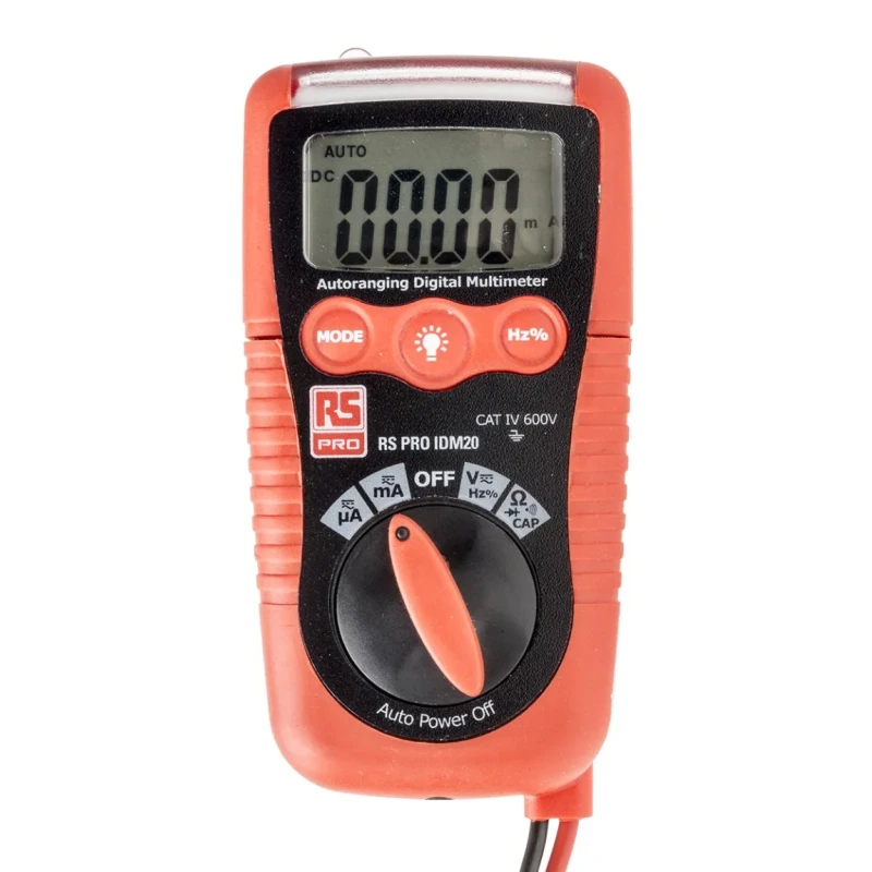 RS PRO Handheld Multimeter 600V dc, AAA Battery Powered, LCD Display IDM20