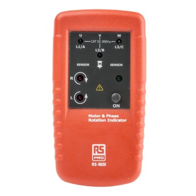 RS PRO Phase Rotation Tester 2 Hz to 400 Hz Frequency, 1V to 400V AC Voltage, Non-Contact RS9020