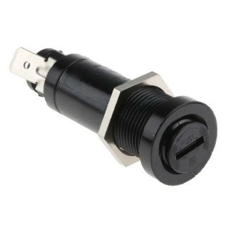 Schurter 20A Panel Mount Fuse Holder 1P-Pole for 6.3 x 32 mm Cartridge Fuse 600V AC 0031.1622