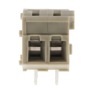 TE Connectivity 2-Contact 5 mm Pitch Through Hole PCB Terminal Block Grey Housing Polyamide 66 2834098-1