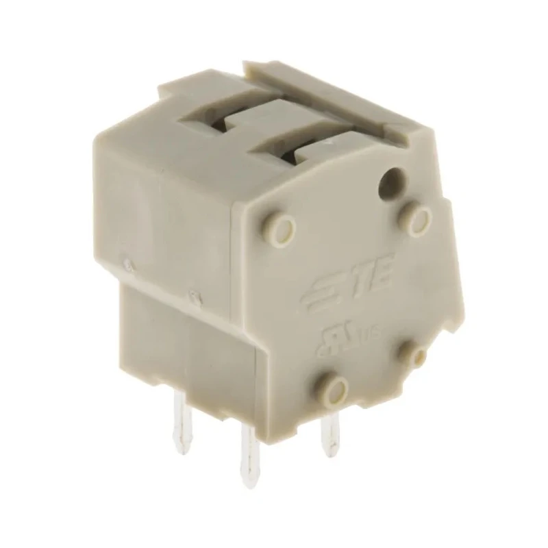 TE Connectivity 2-Contact 5 mm Pitch Through Hole PCB Terminal Block Grey Housing Polyamide 66 2834098-1