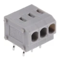 TE Connectivity PCB Terminal Block, 3-Contact, 3.81 mm Pitch, Through Hole Mount, Horizontal Orientation, 300V AC 2834088-2
