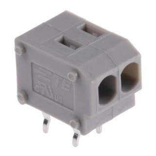 TE Connectivity PCB Terminal Block 2-Contact 3.81 mm Pitch 1 Row 300V ac 8A 2834088-1