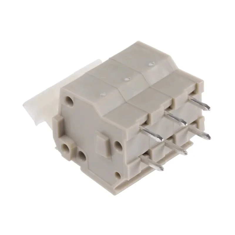 TE Connectivity PCB Terminal Block 3-Contact 5 mm Pitch Through Hole Horizontal Grey 300V AC 20A 2834082-2