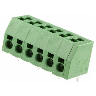 TE Connectivity PCB Terminal Block 6-Contact 5 mm Pitch Through Hole 1 Row 1-2834014-6