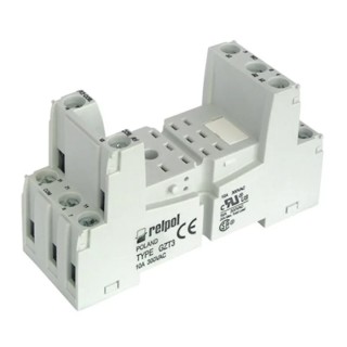 Relpol 11 Way 300V AC DIN Rail Relay Socket for Use with R3N Relay GZT3-GREY