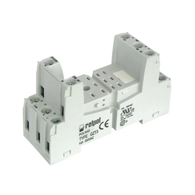 Relpol 11 Way 300V AC DIN Rail Relay Socket for Use with R3N Relay GZT3-GREY