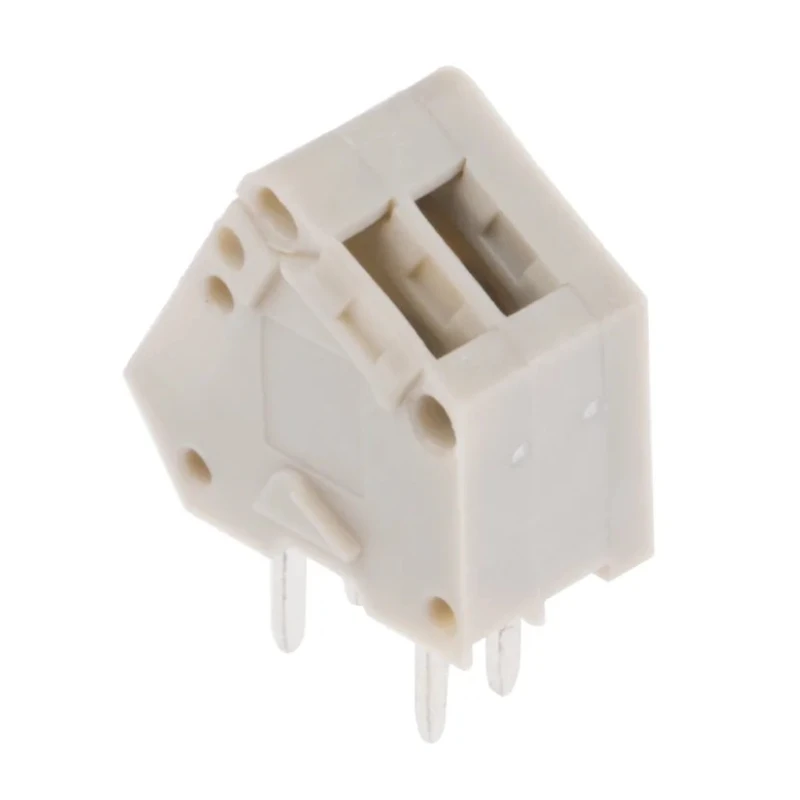 TE Connectivity PCB Terminal Block 2-Contact 2.54 mm Pitch Through Hole 1 Row 2834085-1