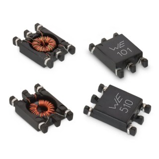 Wurth Elektronik WE-SL3 Surface Mount Common Mode Line Filter with Ferrite Core 22μH Dual Inductor 700mA 744252220