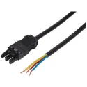 WAGO 3-Pin Socket to Unterminated Power Cord 3 m 250V 16A Black 7719993/106301