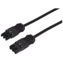 WAGO WINSTA MIDI 3-Pin Miniature Power Connector to 3-Pin Miniature Power Connector Power Cord 3 m Black PVC 7719993/006301