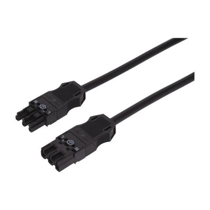 WAGO WINSTA MIDI 3-Pin Miniature Power Connector to 3-Pin Miniature Power Connector Power Cord 3 m Black PVC 7719993/006301