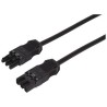 WAGO WINSTA MIDI 3-Pin Miniature Power Connector to 3-Pin Miniature Power Connector Power Cord 3 m Black PVC 7719993/006301