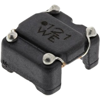 Wurth Elektronik Surface Mount Common Mode Line Filter with Ferrite Core 120 μH Sectional Winding ±40% 2.5 A 744272121