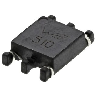 Wurth Elektronik Surface Mount Common Mode Line Filter Ferrite Core 51 μH Dual 500 mA 744252510