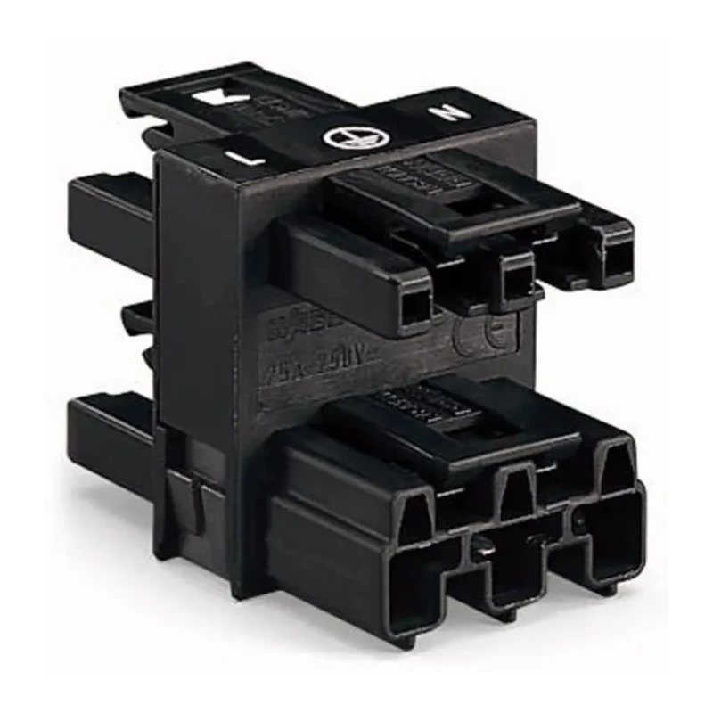 WAGO 770 Series Cable Distribution Block Cage Clamp, 3-Pole, 25A, 4-Way, IP20 770-607