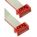 TE Connectivity Micro-MaTch Series Flat Ribbon Cable, 1.27 mm Pitch, 6 Conductors, 150.5 mm Length 2205061-2
