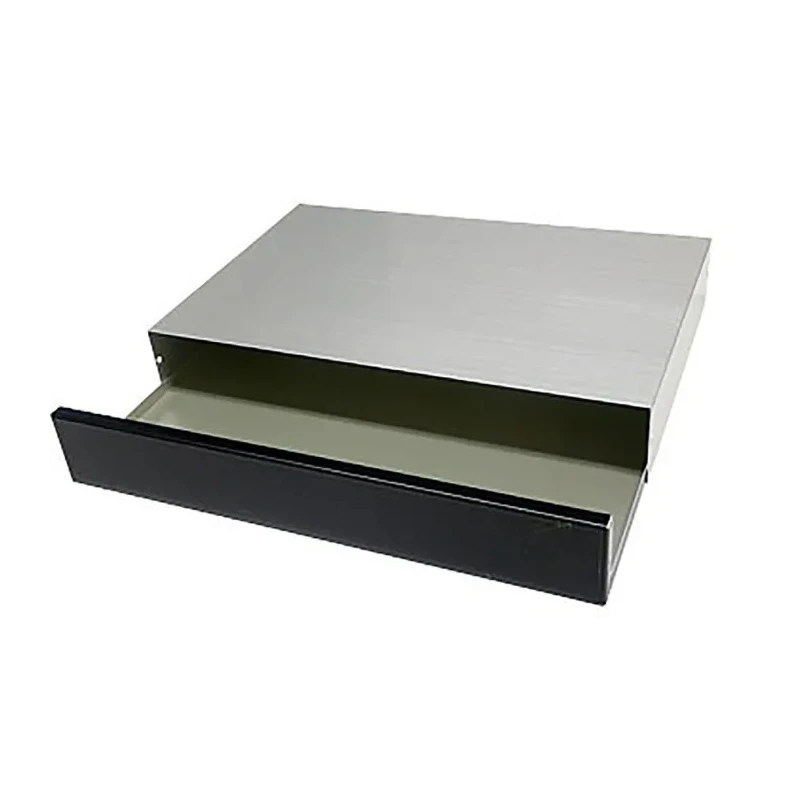 Takachi Electric Industrial Black Aluminium Project Box YM12-2-8 20 mm Height, 115 mm Length, 80 mm Width