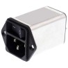 Schurter DC12 Series 250V AC 2A Panel Mount IEC Connector Male Quick Connect DC12.2102.001