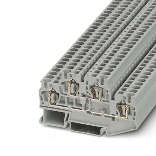 Phoenix Contact STTB 4 Series Double Level Terminal Block Grey 0.08mm² to 6mm², 500V, 32A, 2-Level, Spring Cage 3031429
