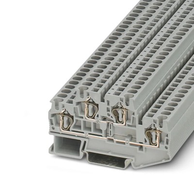 Phoenix Contact STTB 4 Series Double Level Terminal Block Grey 0.08mm² to 6mm², 500V, 32A, 2-Level, Spring Cage 3031429