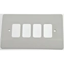 MK Electric White 4 Gang Light Switch Cover K3634 WHI