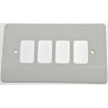 MK Electric White 4 Gang Light Switch Cover K3634 WHI