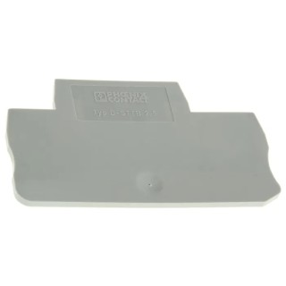 Phoenix Contact D-STTB 2.5 Series Grey Polyamide End Cover for DIN Rail Terminal Blocks 3030459