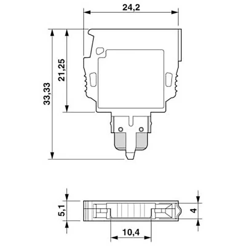 Phoenix Contact PCO Series Component Terminal Block 1 Position 250V 6A Plug-In 3036796