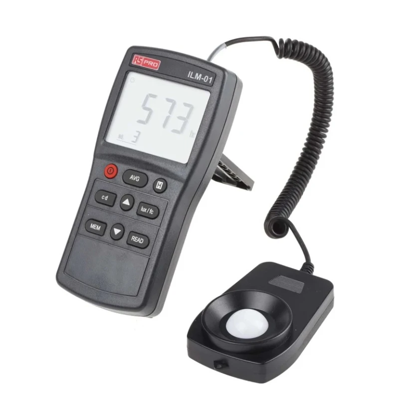 RS PRO Digital Light Meter with Photodiode Sensor, 0.01lx to 50000 lx, ±3% ± 5 Digit Accuracy, Battery Powered ILM01