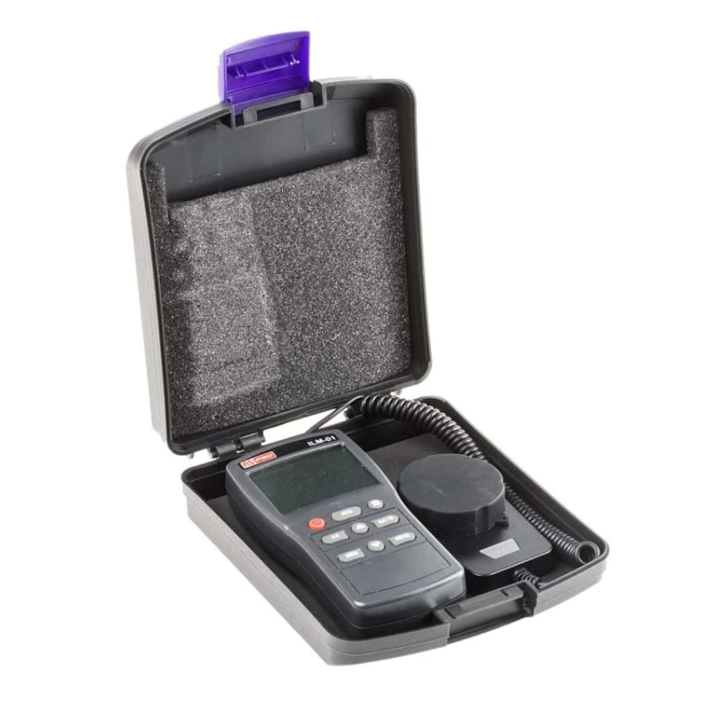 RS PRO Digital Light Meter with Photodiode Sensor, 0.01lx to 50000 lx, ±3% ± 5 Digit Accuracy, Battery Powered ILM01