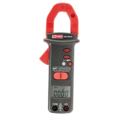 RS PRO AC Current Clamp Meter 400 A 600 V AC/DC Non-Contact Voltage Detector ICM3091N