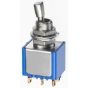 APEM Toggle Switch Panel Mount On-Off-On Solder Terminal 6.3mm Actuator Brass 5647CDB12