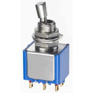 APEM Toggle Switch Panel Mount On-Off-On Solder Terminal 6.3mm Actuator Brass 5647CDB12