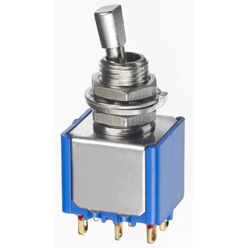 APEM Toggle Switch Panel Mount On-Off-On Solder Terminal 6.3mm Actuator Brass 5647CDB12
