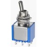 APEM Toggle Switch Panel Mount On-Off-On DPDT Solder Lug Terminal 30 V dc 30 V ac 5647A17