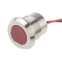 RS PRO Red Panel Mount Indicator, 12V DC, 40mA, Lead Wire Termination, IP67, Flush Bezel 123-2423
